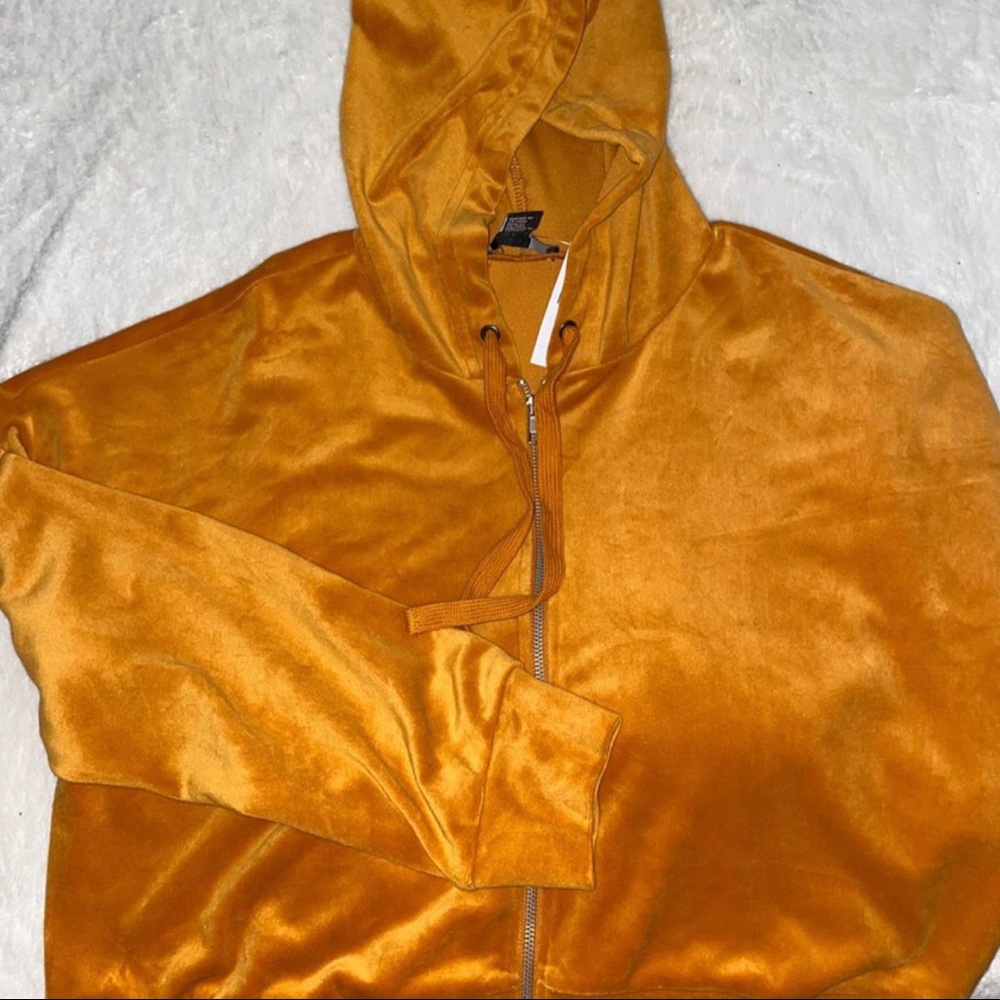Forever 21 Velvet Mustard Yellow Jacket-NWT